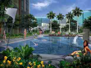 Swimming pool overlooking McKinley Hill